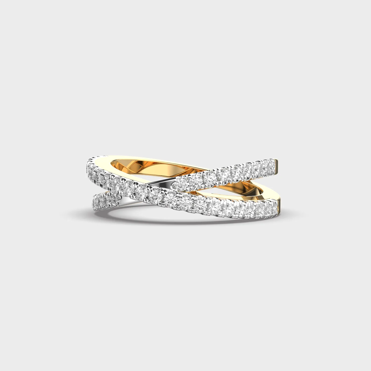Intersecting Axis Round Diamond Ring – alternate view