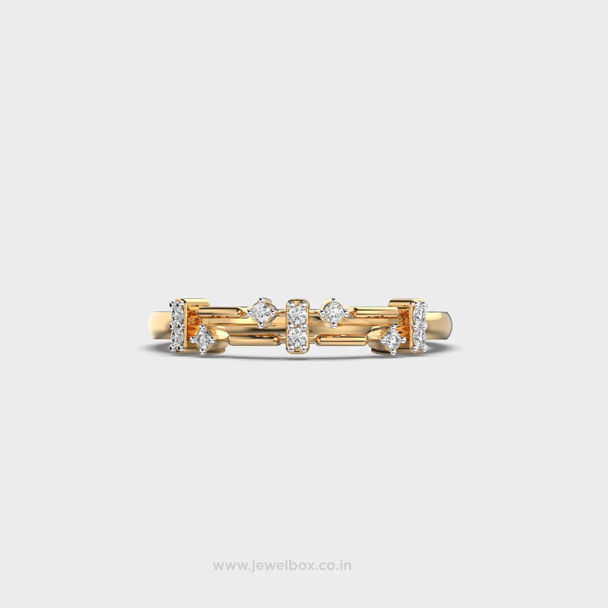 Lock And Key Diamond Encrusted Ring