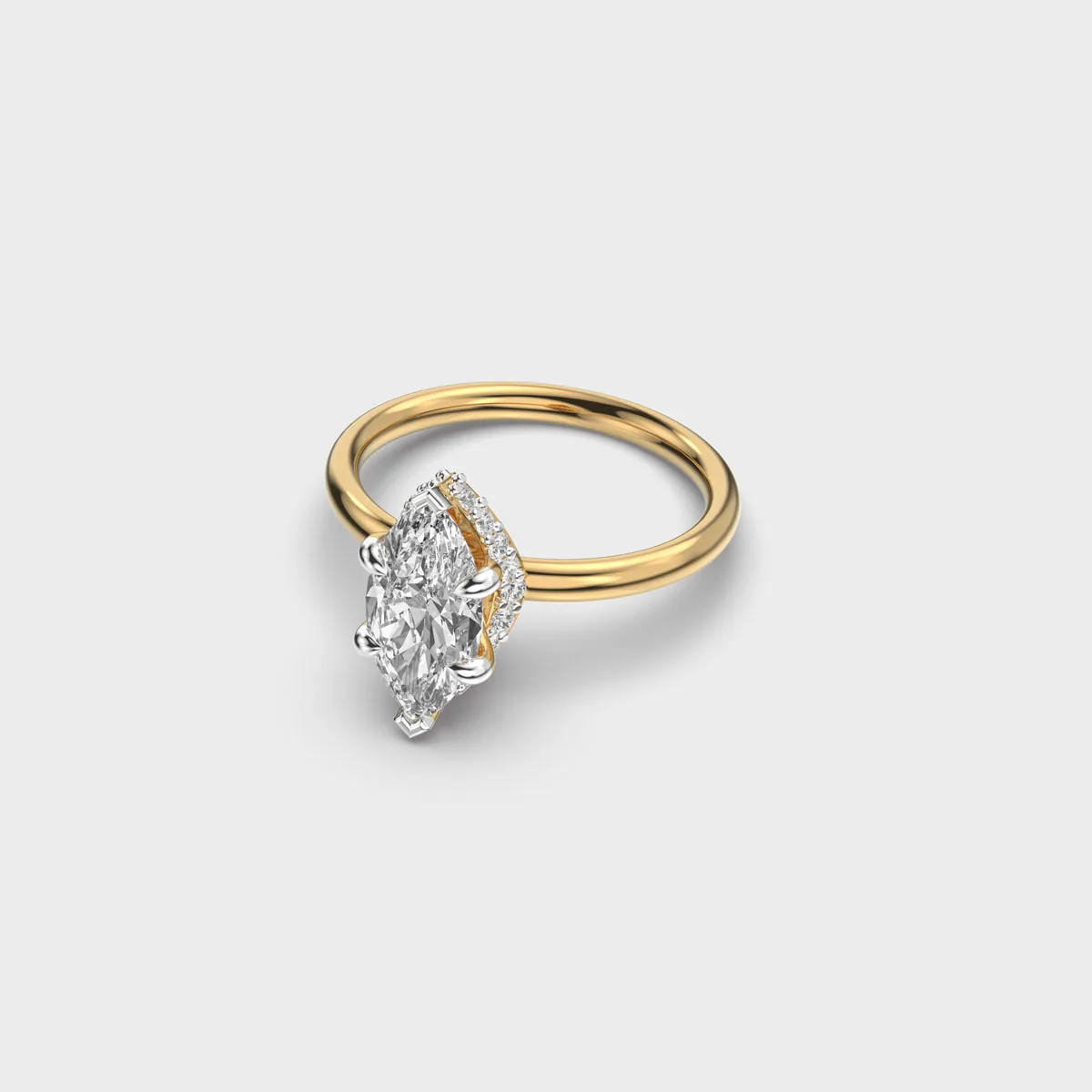 Lustre Marquise Solitaire Diamond Ring – alternate view