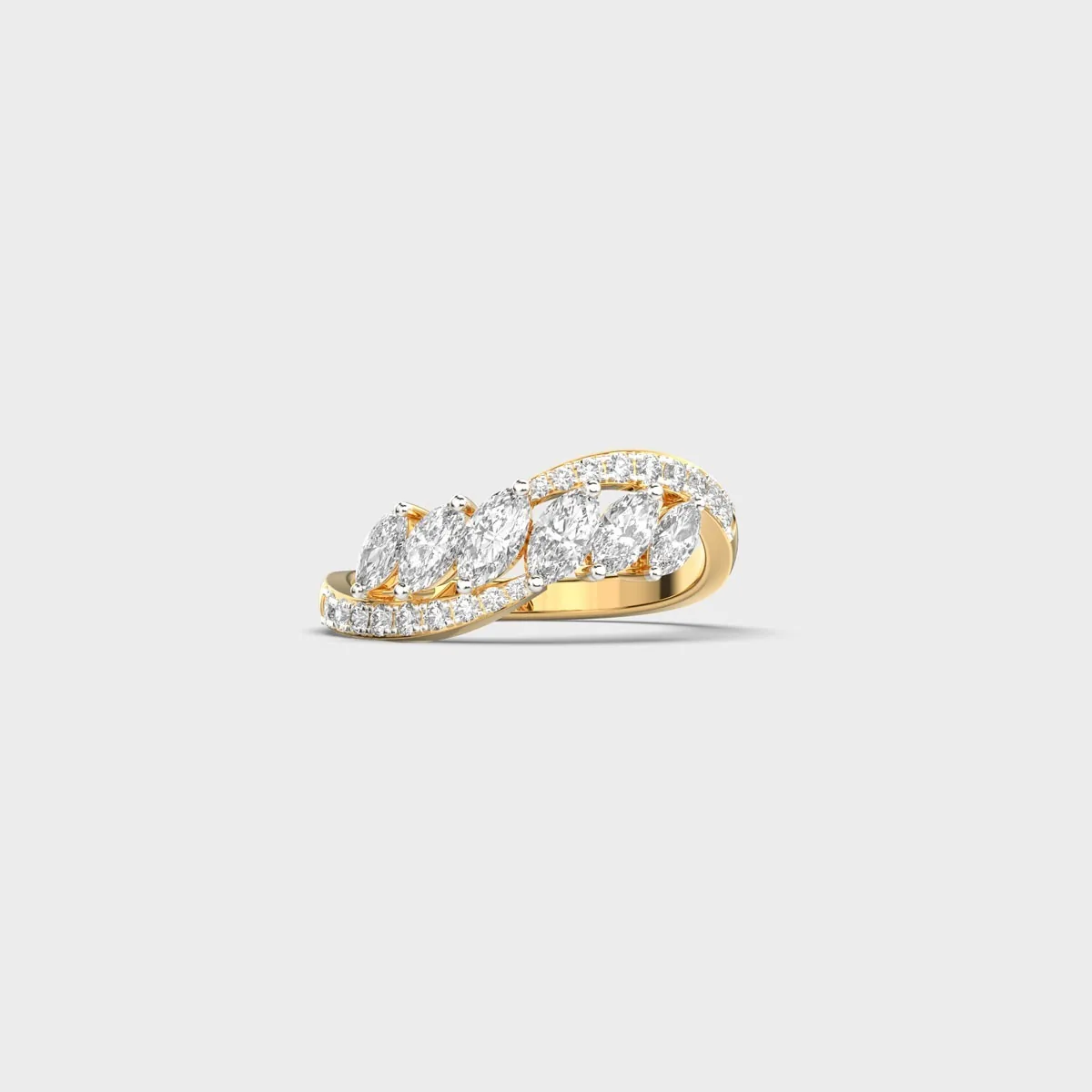 Marquise Wave Diamond Ring