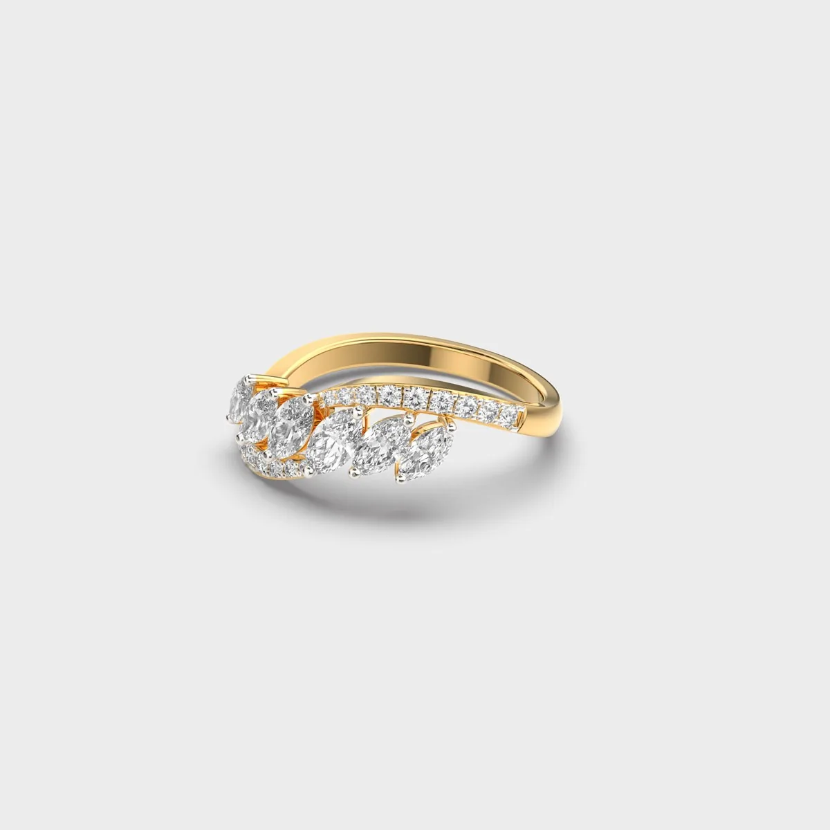 Marquise Wave Diamond Ring – alternate view