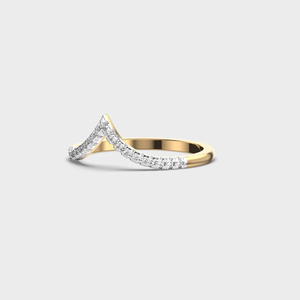 Minimal Round Diamond Vanki Ring – alternate view