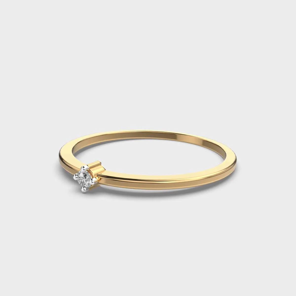 North Star Diamond Stackable Ring – alternate view