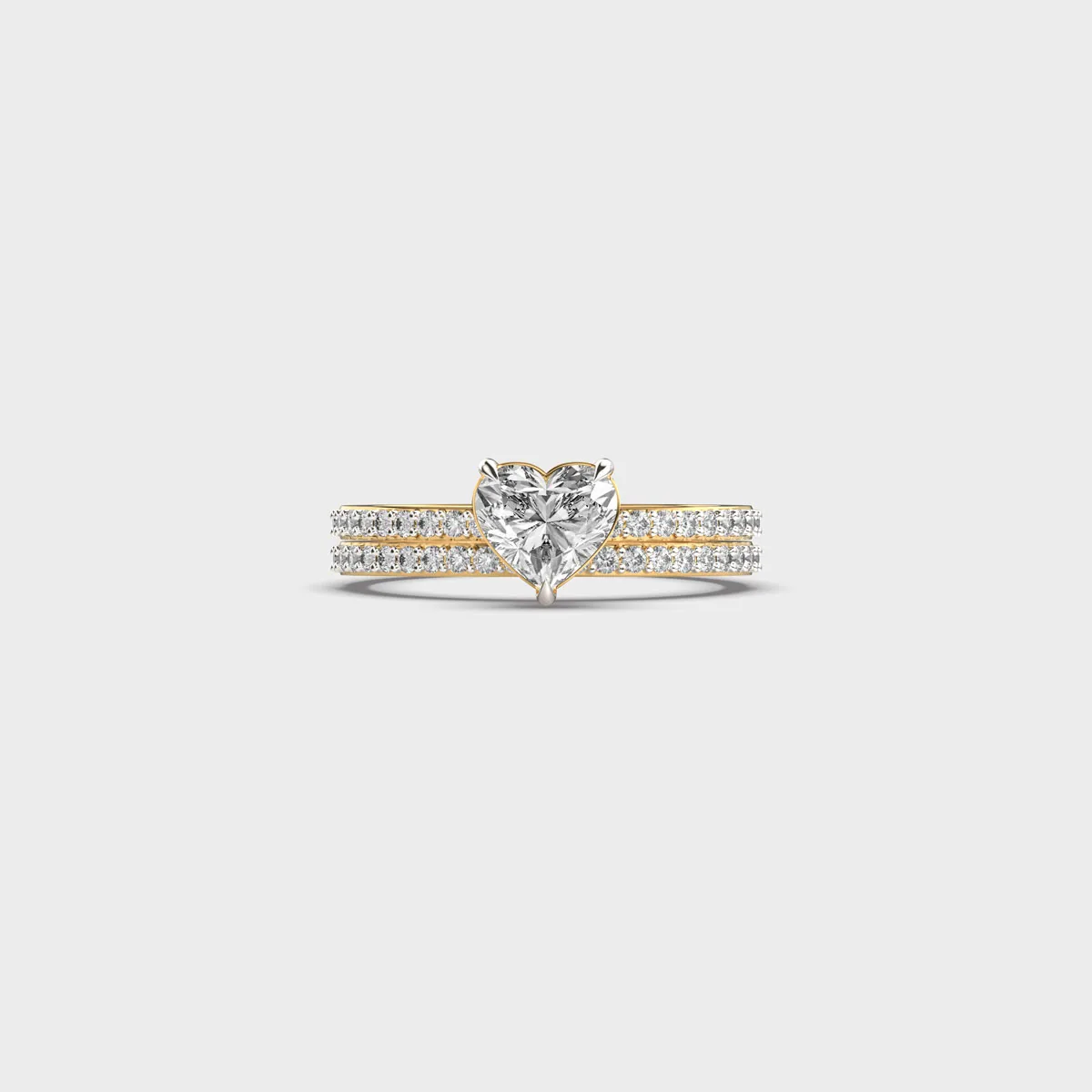 Oh My Heart Double Diamond Ring