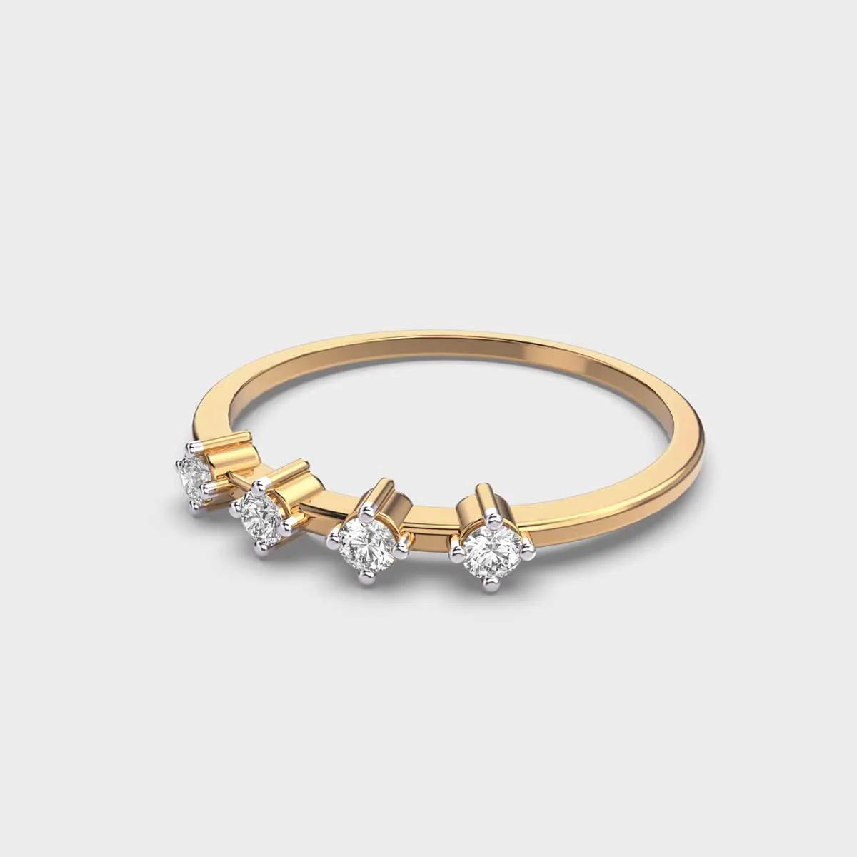 Quadruple Star Stackable Diamond Ring – alternate view