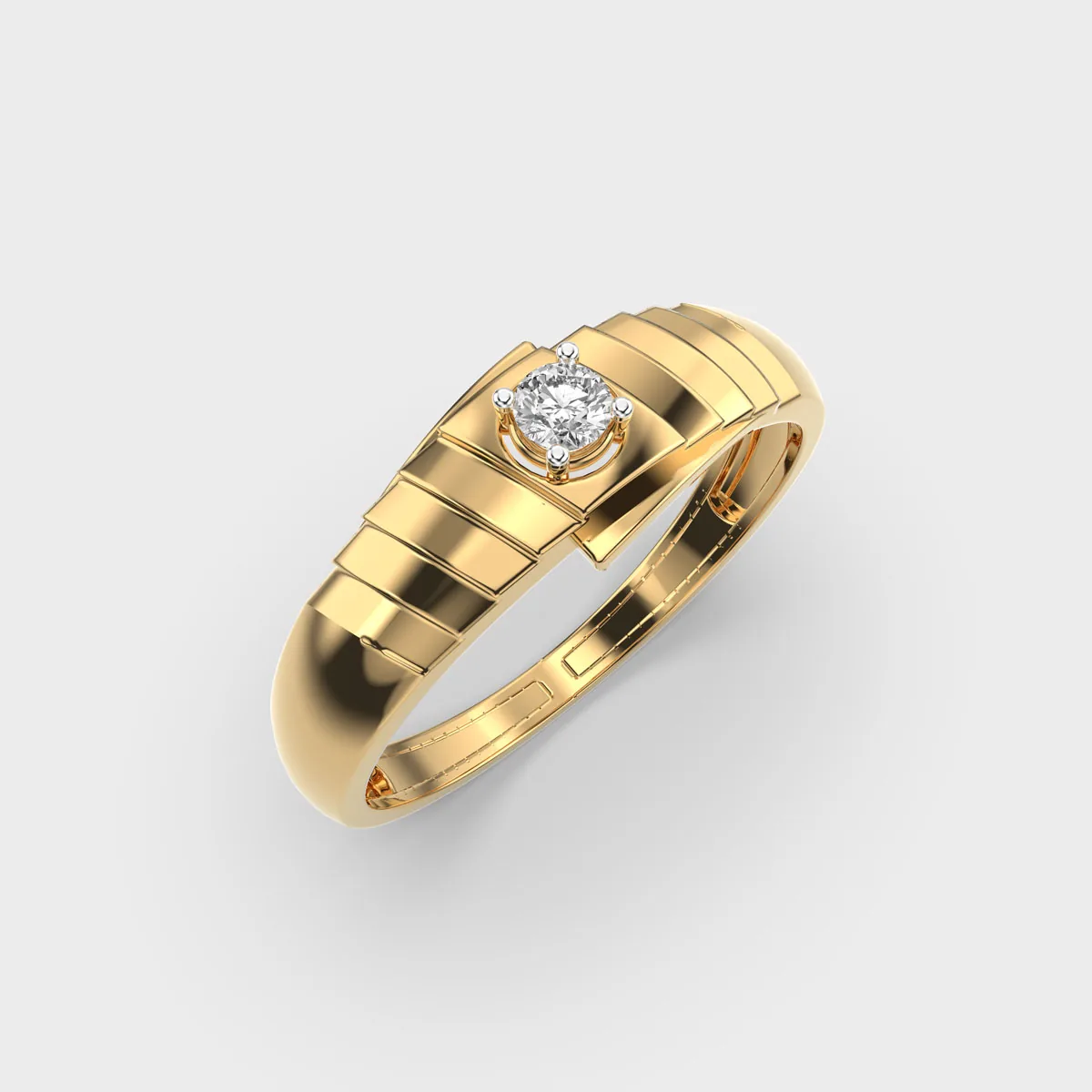 Serpentine Diamond Band Ring For Men – alternate view