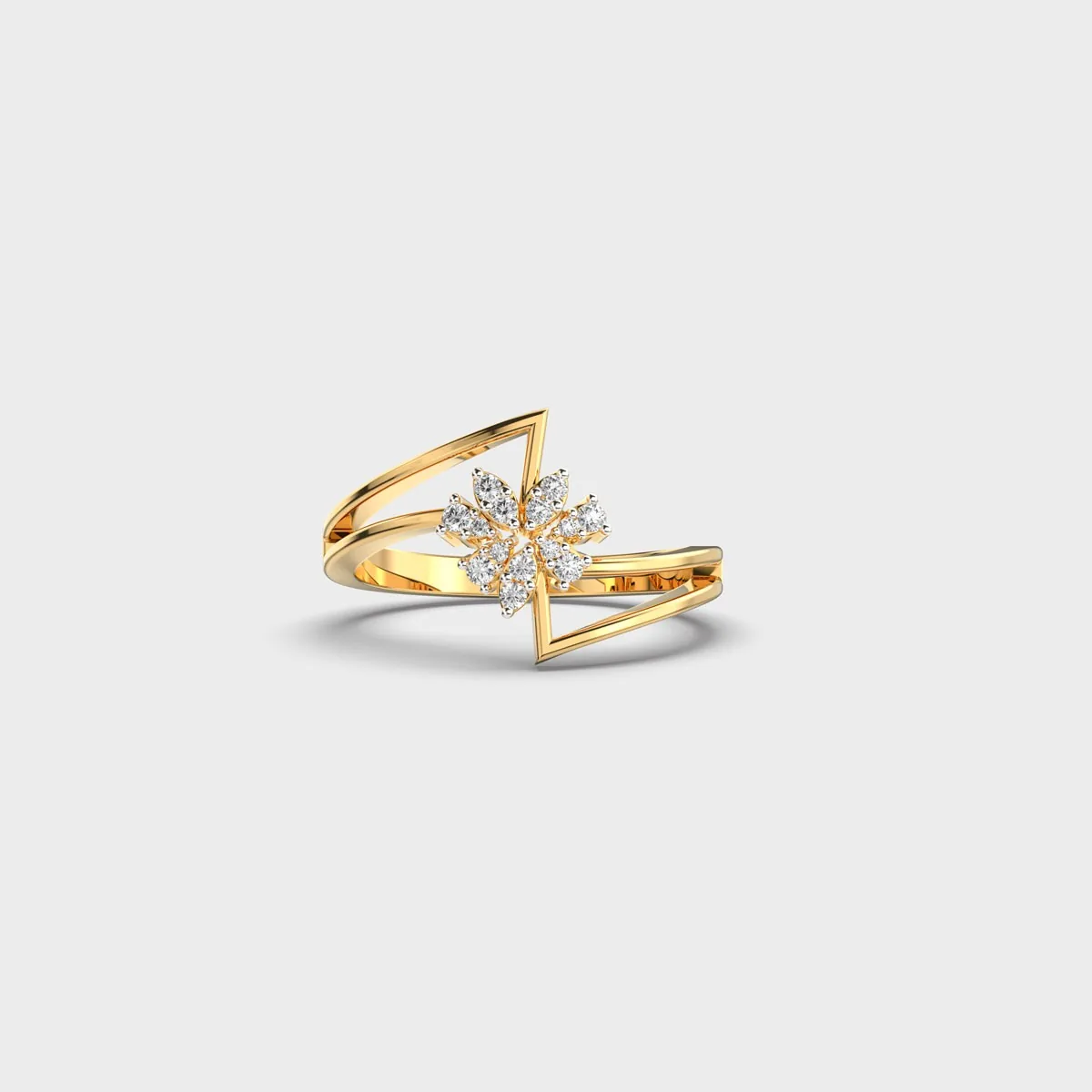Shooting Star Clustered Diamond Ring