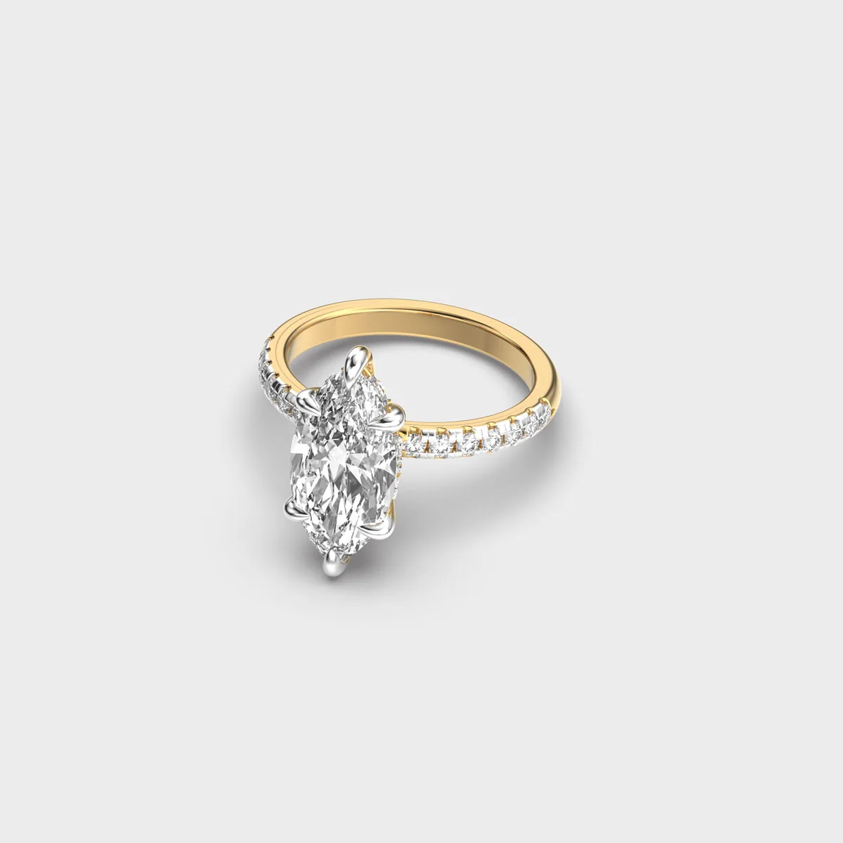 Slender Pav Marquise Diamond Ring – alternate view