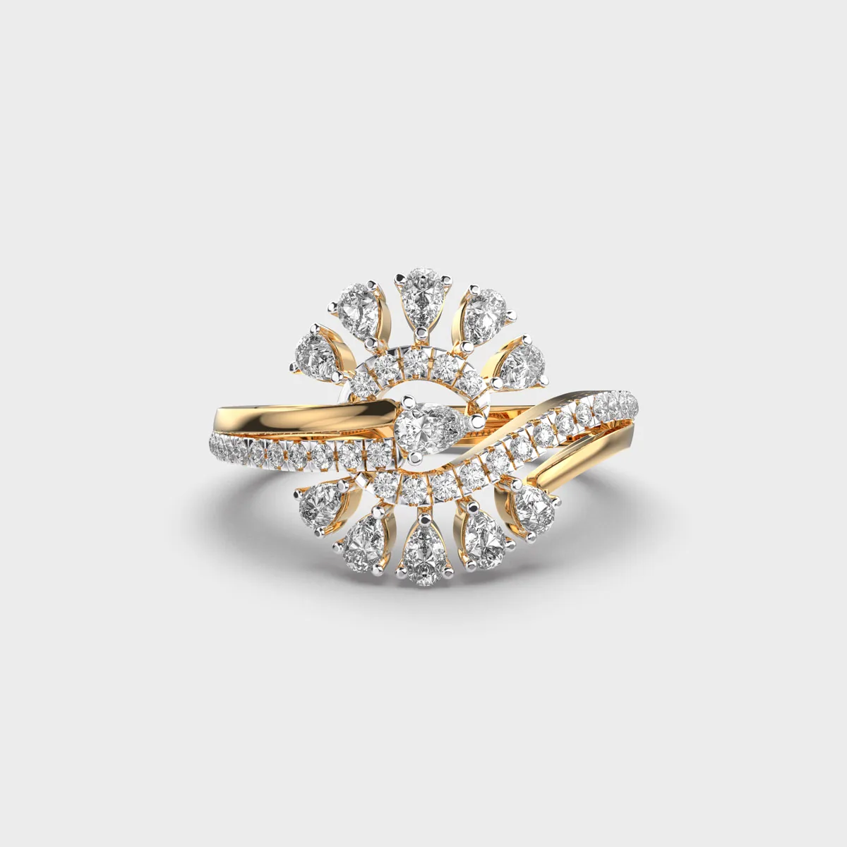 Sparkling Petals Blossom Diamond Ring