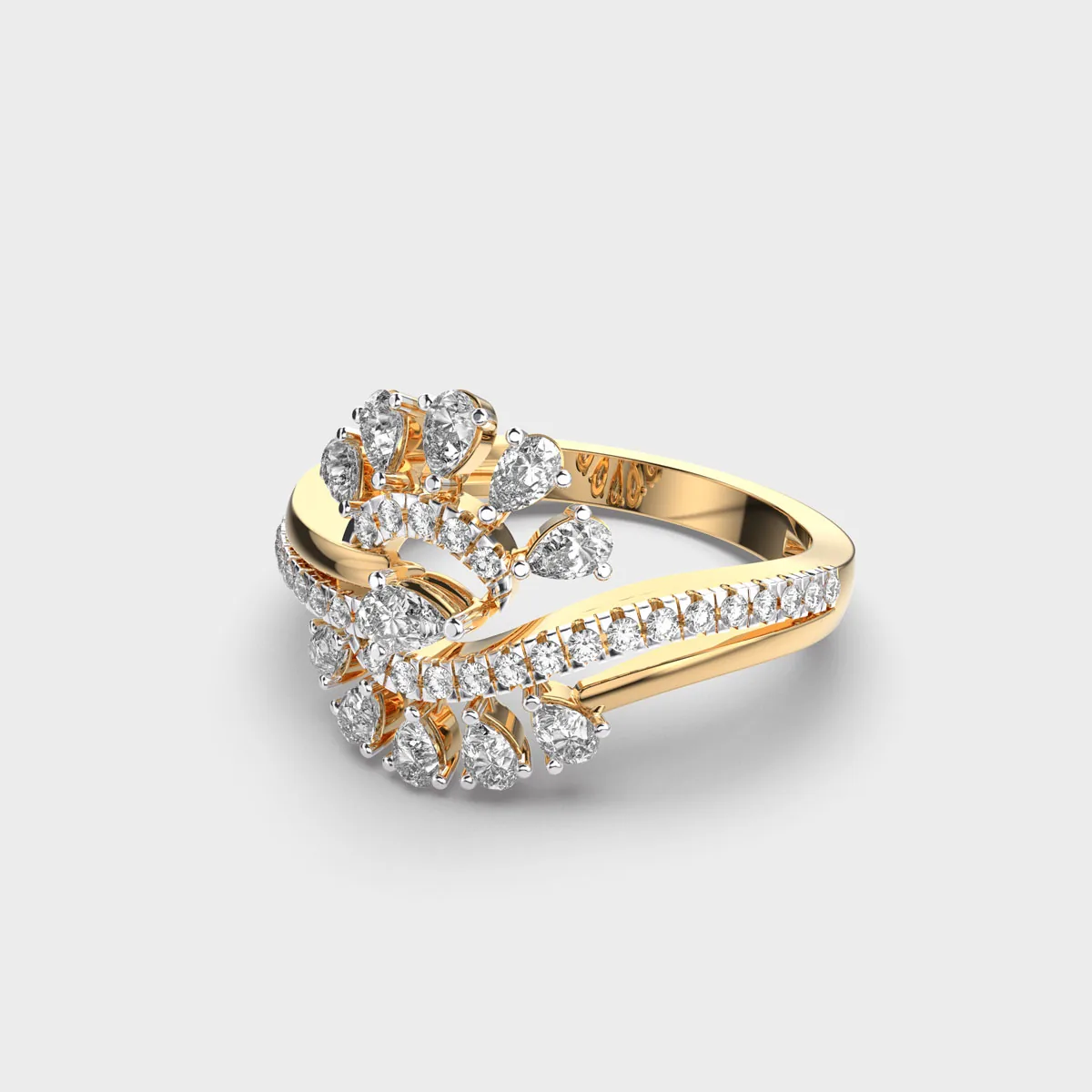 Sparkling Petals Blossom Diamond Ring – alternate view