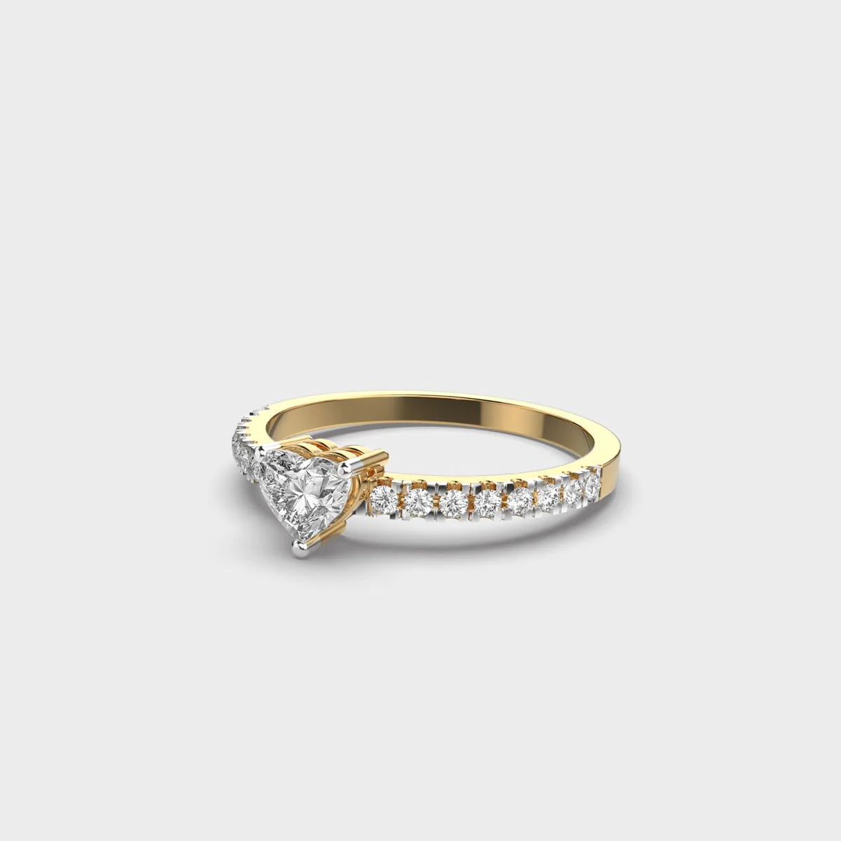 Sweet Heart Solitaire Diamond Ring – alternate view