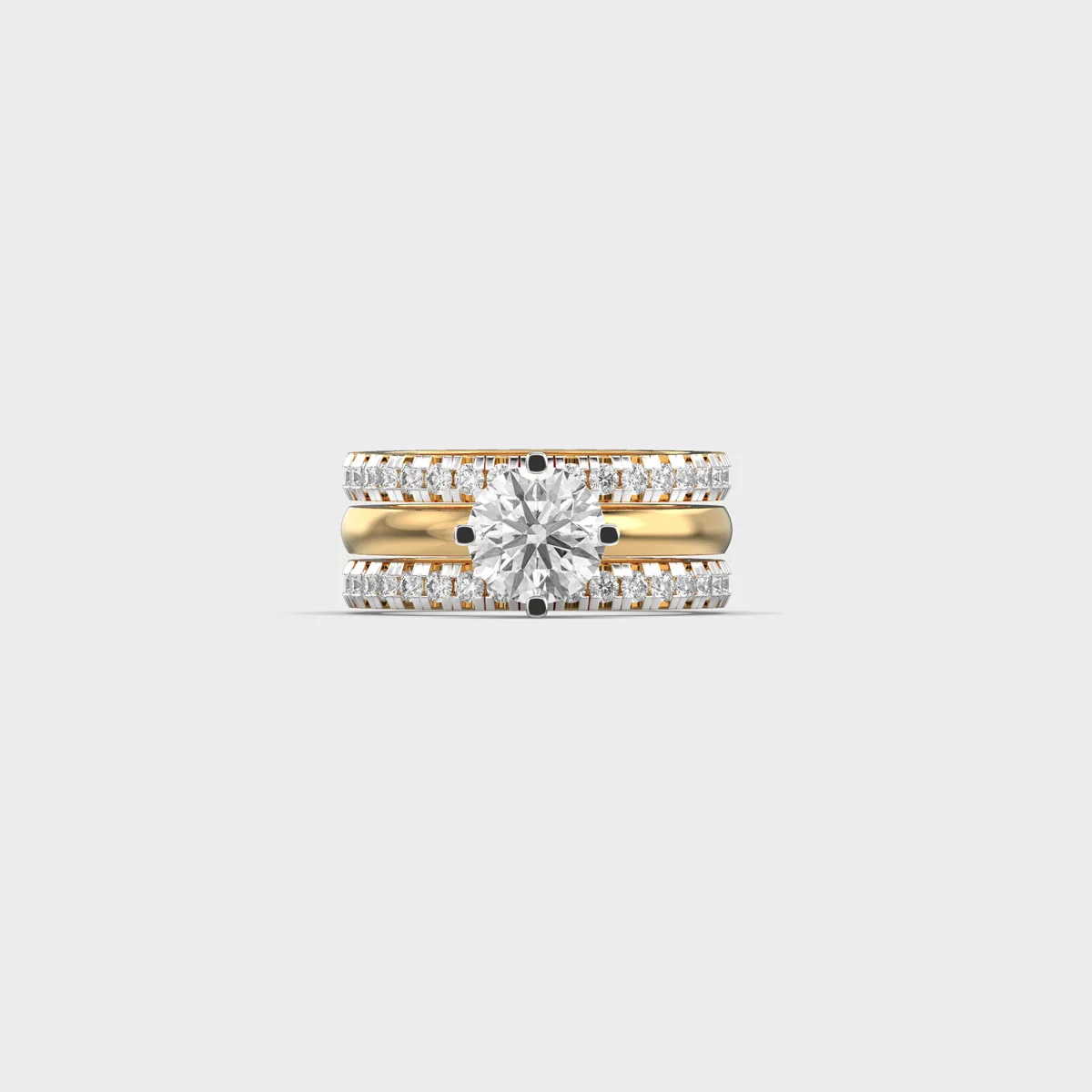 Trinity Solitaire Stackable Diamond Ring