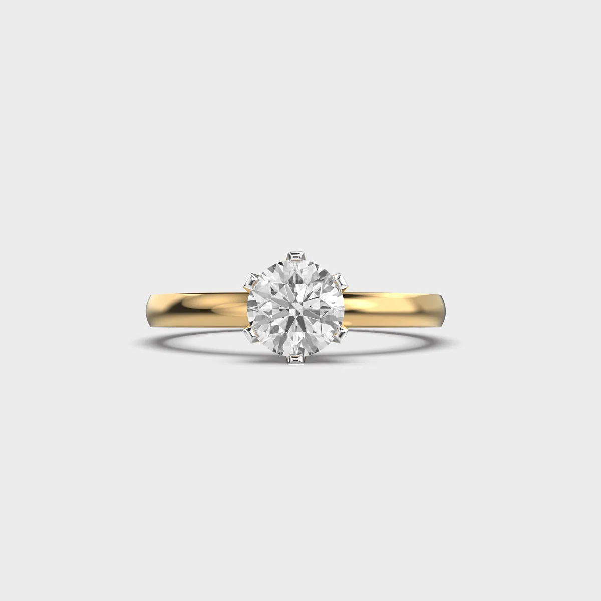 True Form Solitaire Diamond Ring