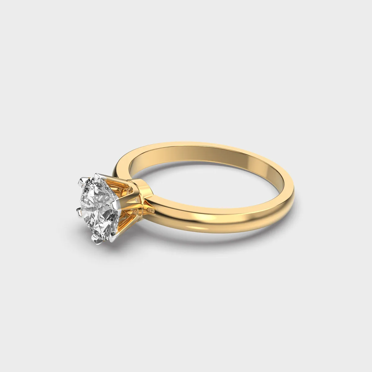 True Form Solitaire Diamond Ring – alternate view