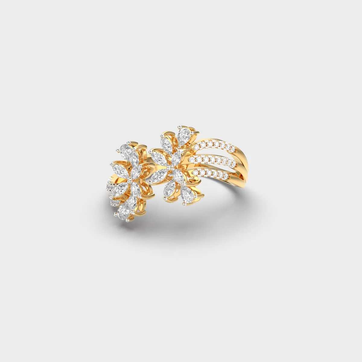 Twin Bloom Twist Diamond Ring – alternate view