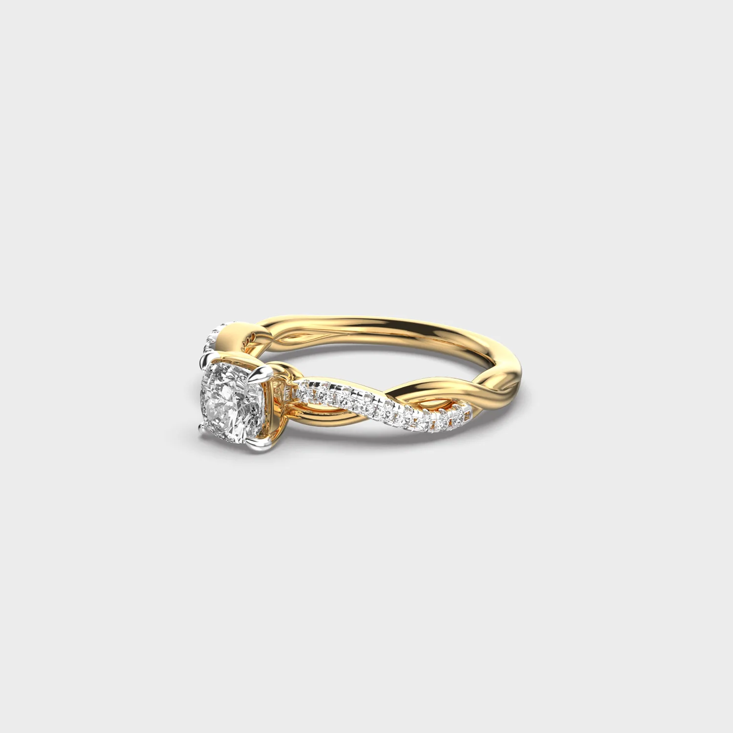 Twist Tale Diamond Encrusted Ring – alternate view